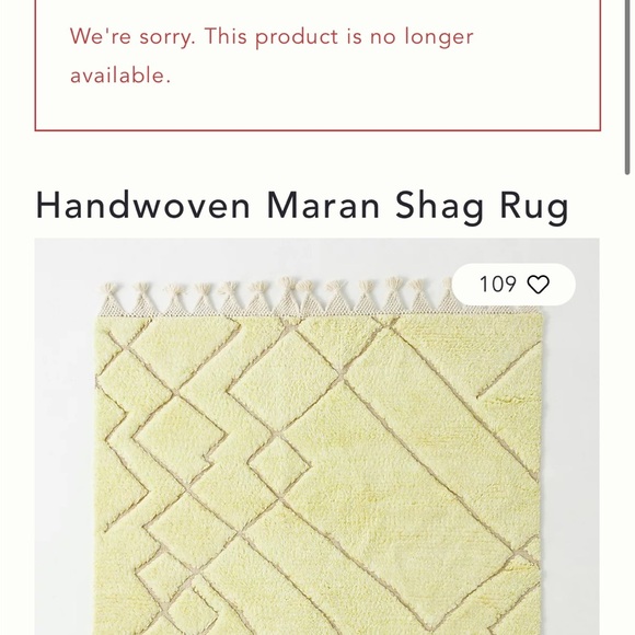 Anthropologie Handwoven Maran Shag Rug 2 x 3 NEW - Picture 4 of 9